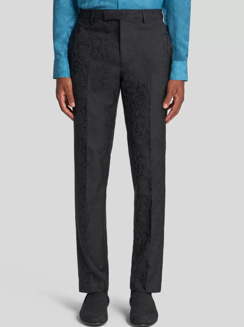 Herren ETRO ABENDHOSE MIT FLORALEM JACQUARD-RANKENMUSTER