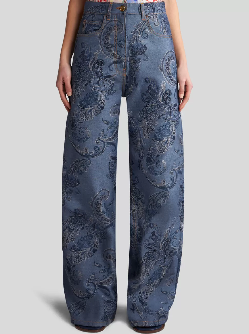 Damen ETRO BAGGY-JEANS AUS JACQUARD