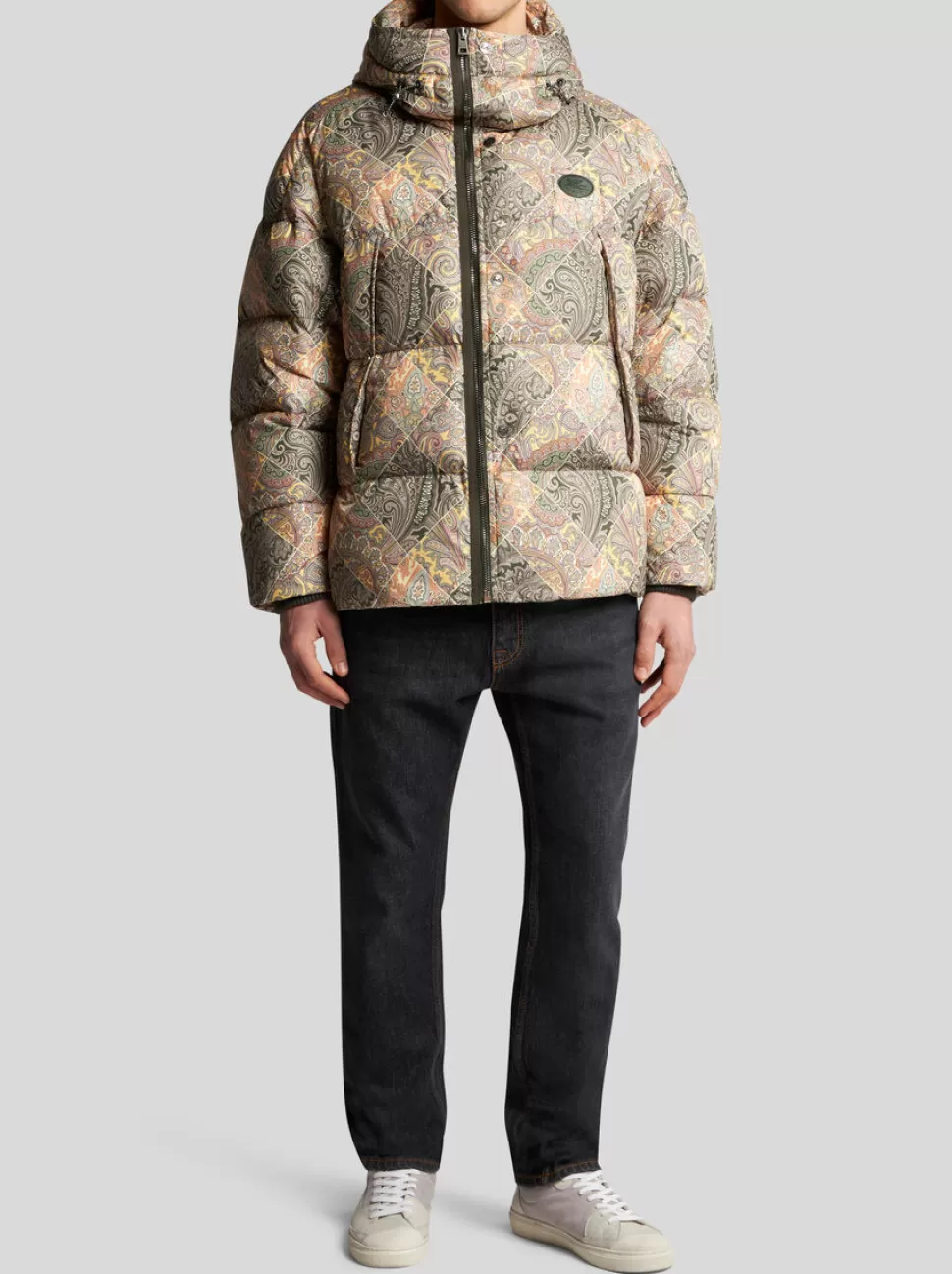 Herren ETRO BEDRUCKTE DAUNENJACKE AUS NYLON