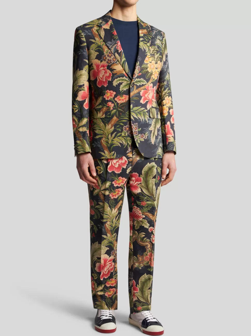 Herren ETRO BLAZER AUS LEINEN UND BAUMWOLLE MIT PRINT