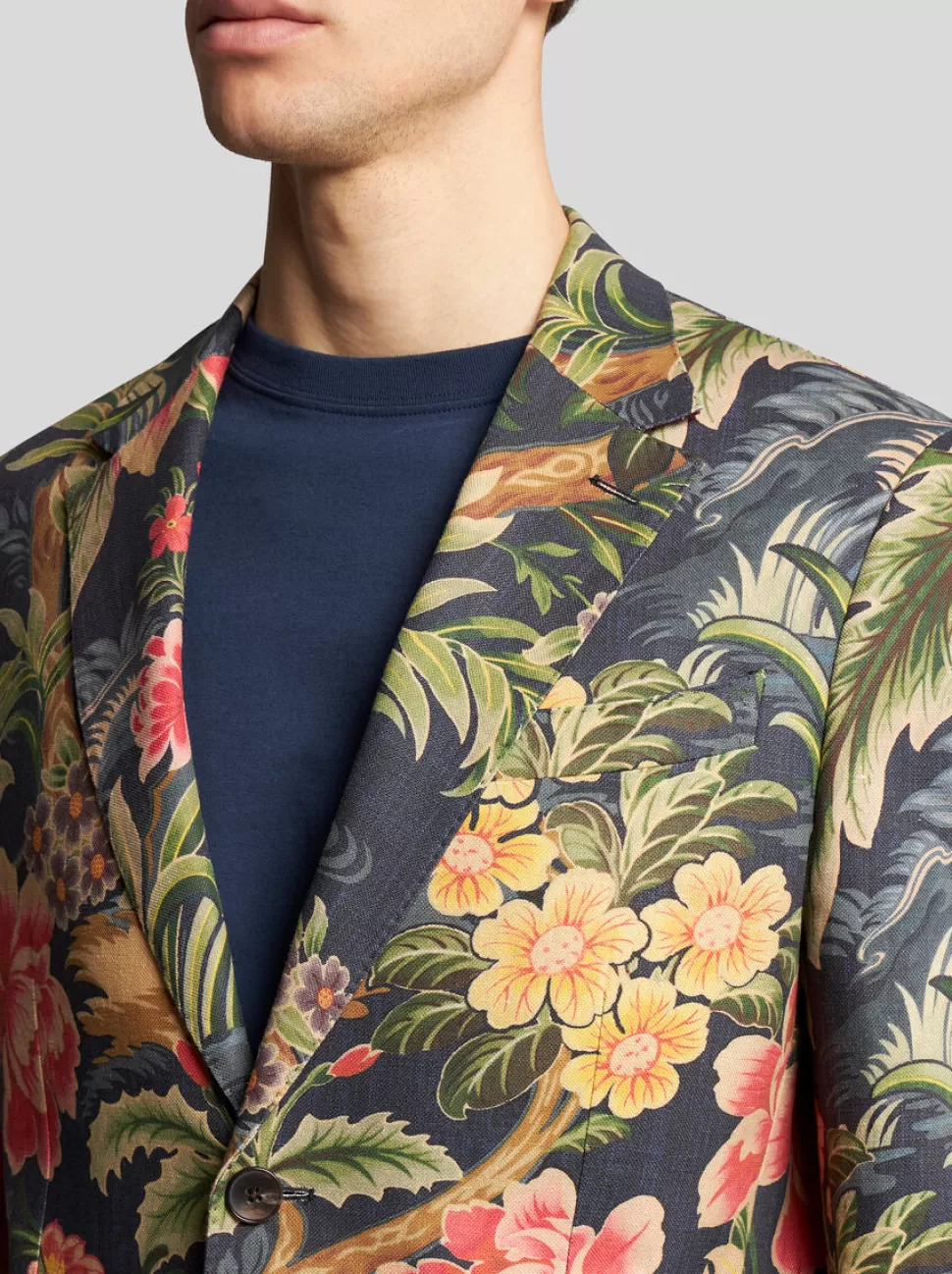 Herren ETRO BLAZER AUS LEINEN UND BAUMWOLLE MIT PRINT