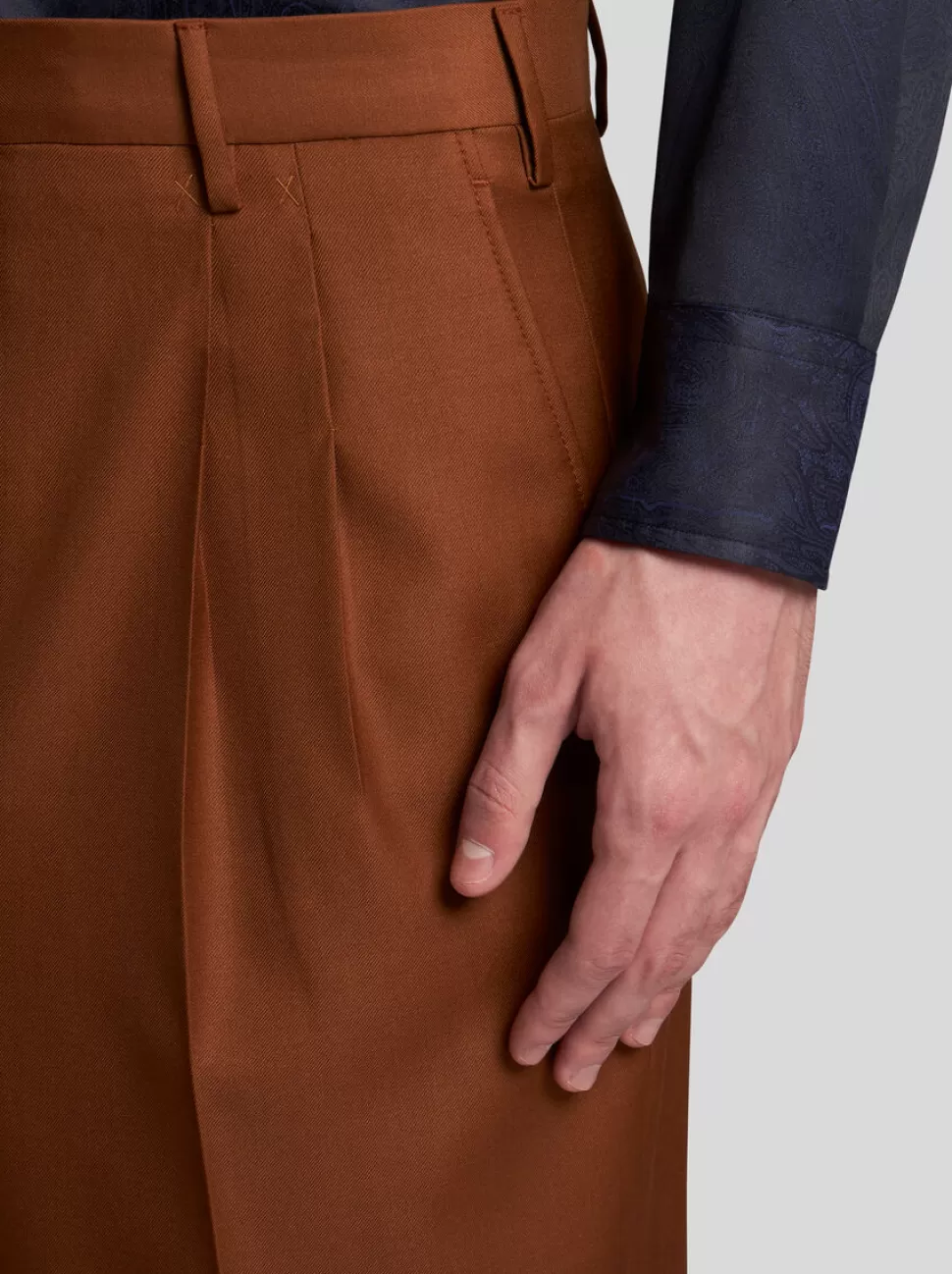 Herren ETRO BUNDFALTENHOSE AUS WOLLE