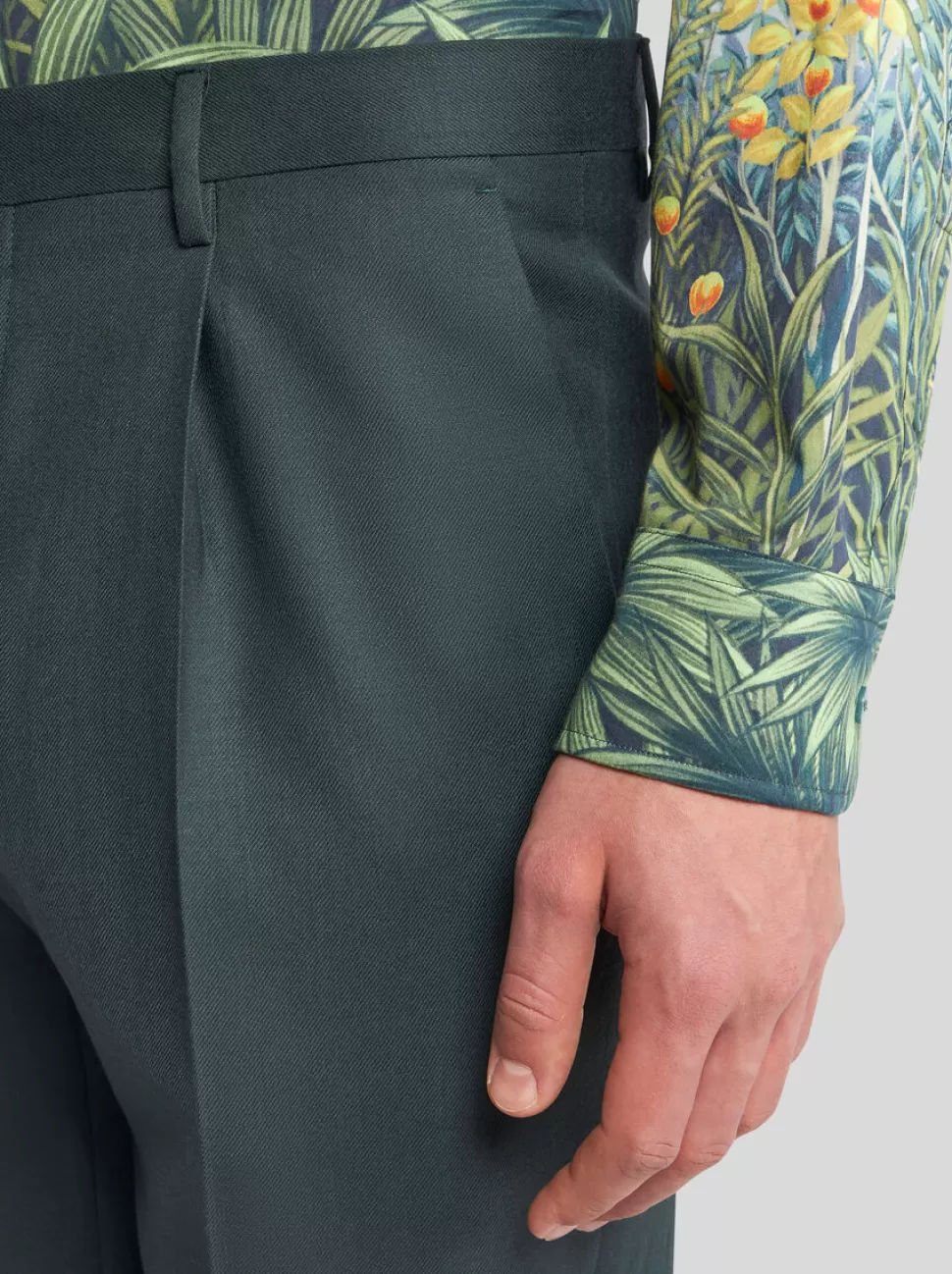 Herren ETRO BUNDFALTENHOSE AUS WOLLE