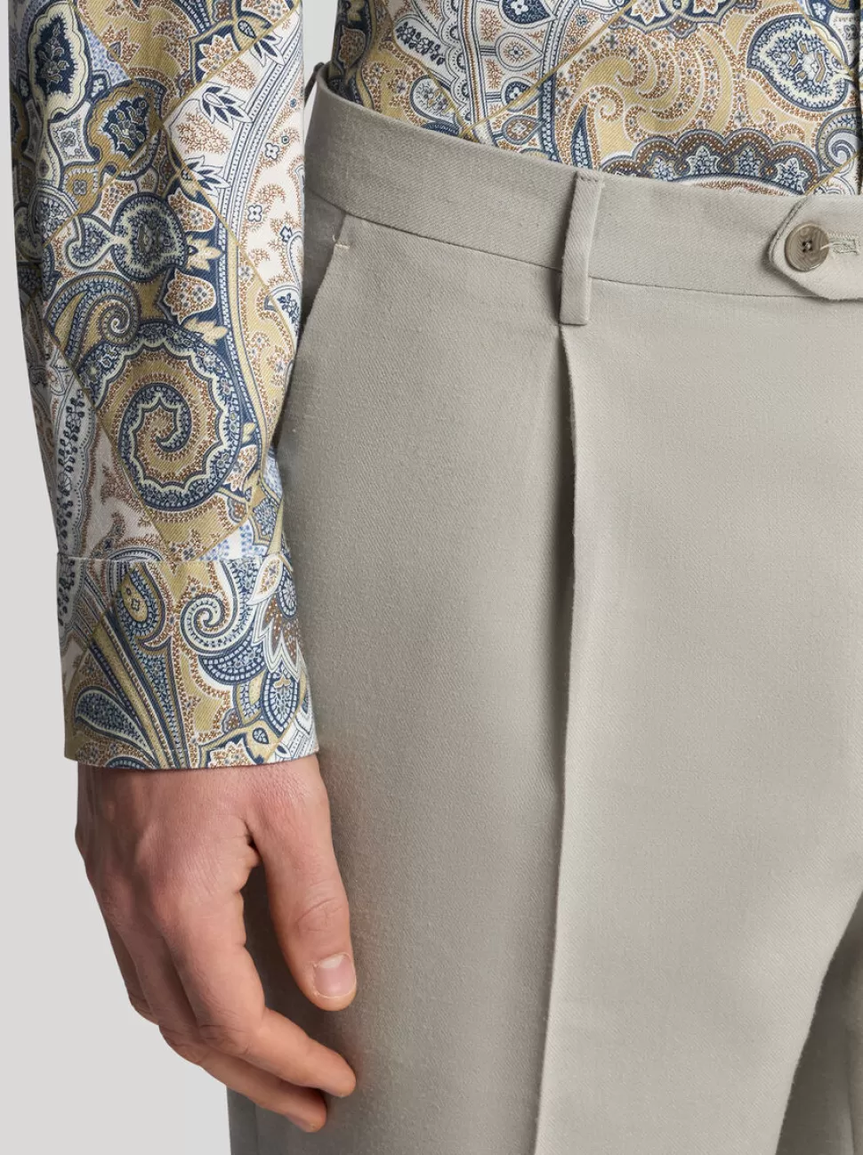 Herren ETRO BUNDFALTENHOSE AUS WOLLE