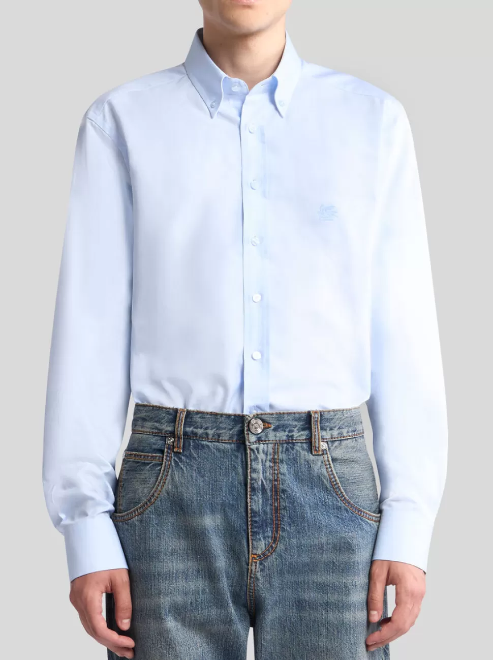 Herren ETRO BUTTON-DOWN-HEMD MIT LOGO