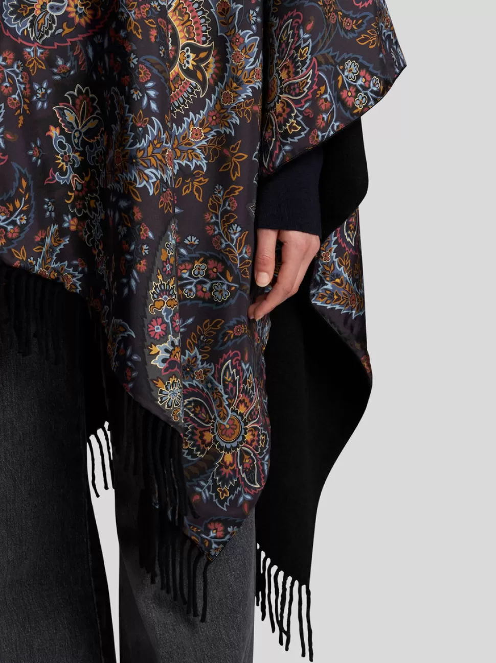 Damen ETRO CAPE AUS WOLLE UND SEIDE MIT PRINT