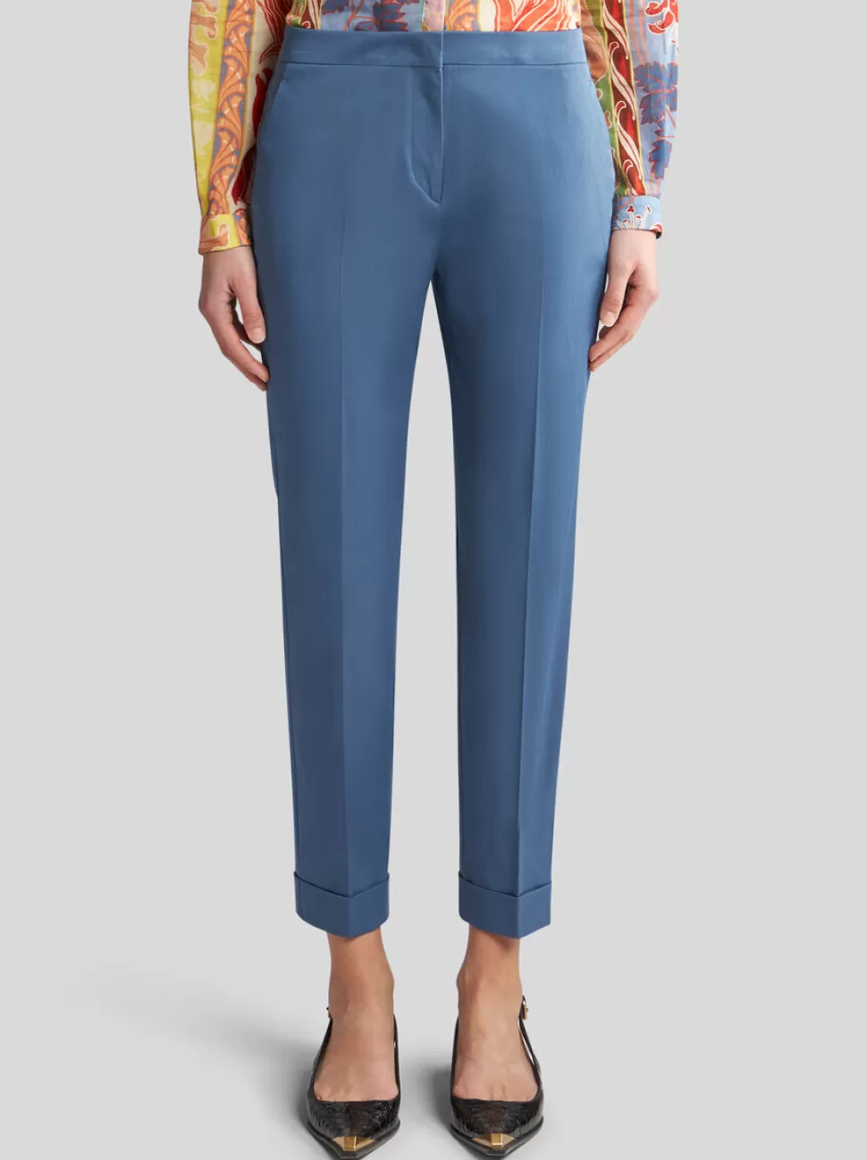 Damen ETRO CROPPED HOSE AUS STRETCH-BAUMWOLLE