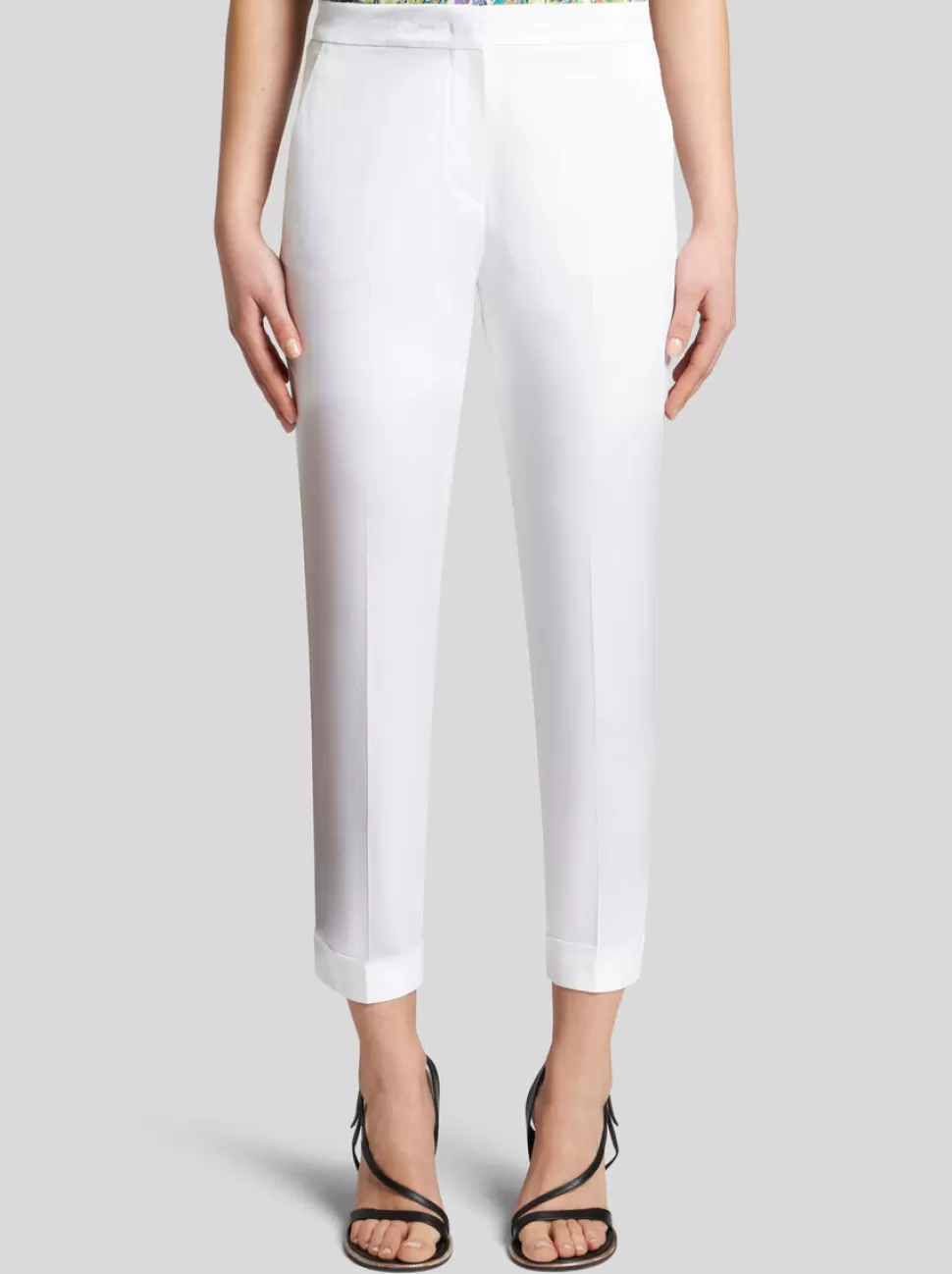 Damen ETRO CROPPED HOSE AUS STRETCH-BAUMWOLLE