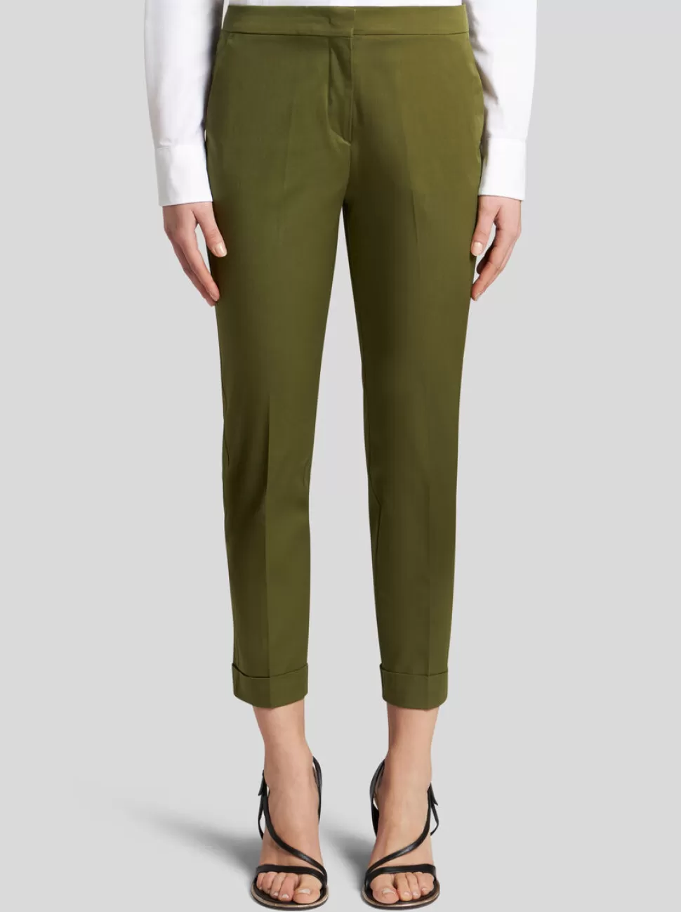 Damen ETRO CROPPED HOSE AUS STRETCH-BAUMWOLLE