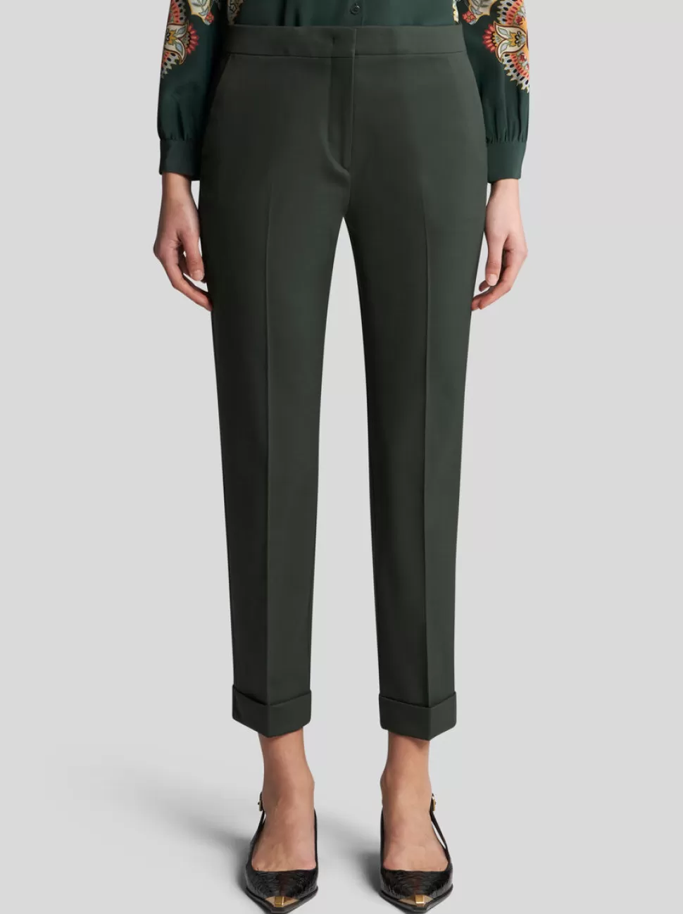 Damen ETRO CROPPED STRETCHHOSE AUS WOLLE