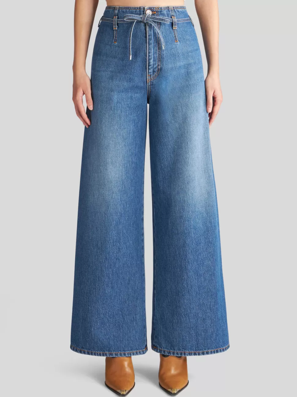 Damen ETRO CULOTTE-JEANS MIT GÜRTEL