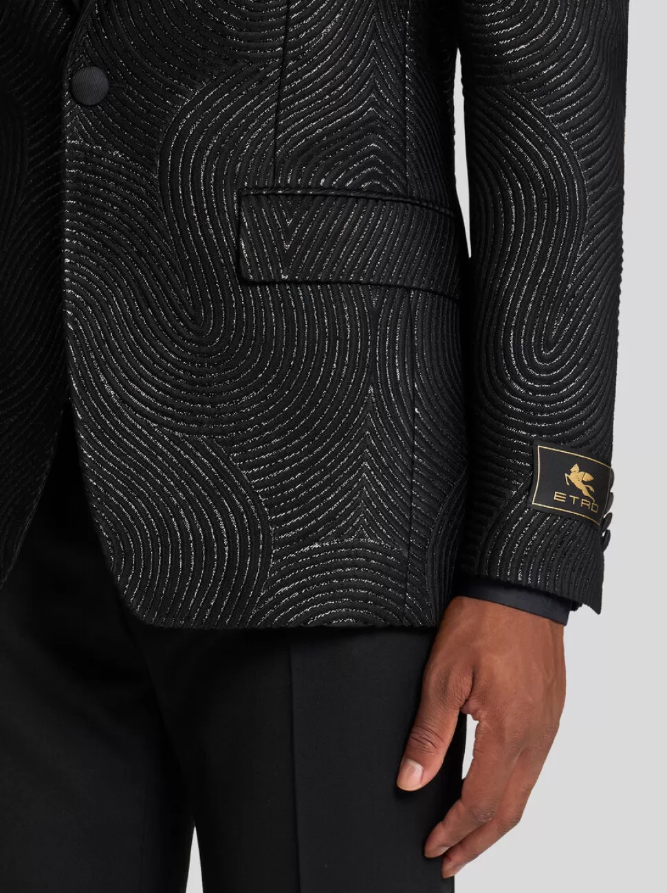 Herren ETRO EINREIHIGER BLAZER MIT BESONDERER WELLENSTRUKTUR