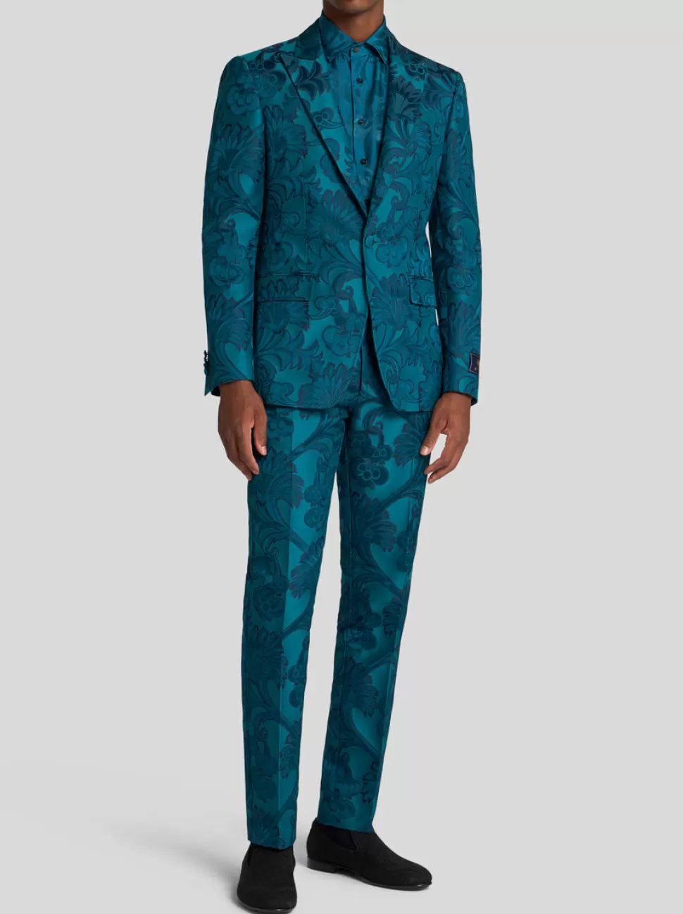 Herren ETRO EINREIHIGER BLAZER MIT FLORALEM RANKENMUSTER