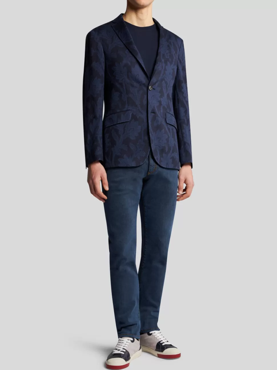 Herren ETRO JACQUARD-BLAZER MIT FLORALEM RANKENMUSTER