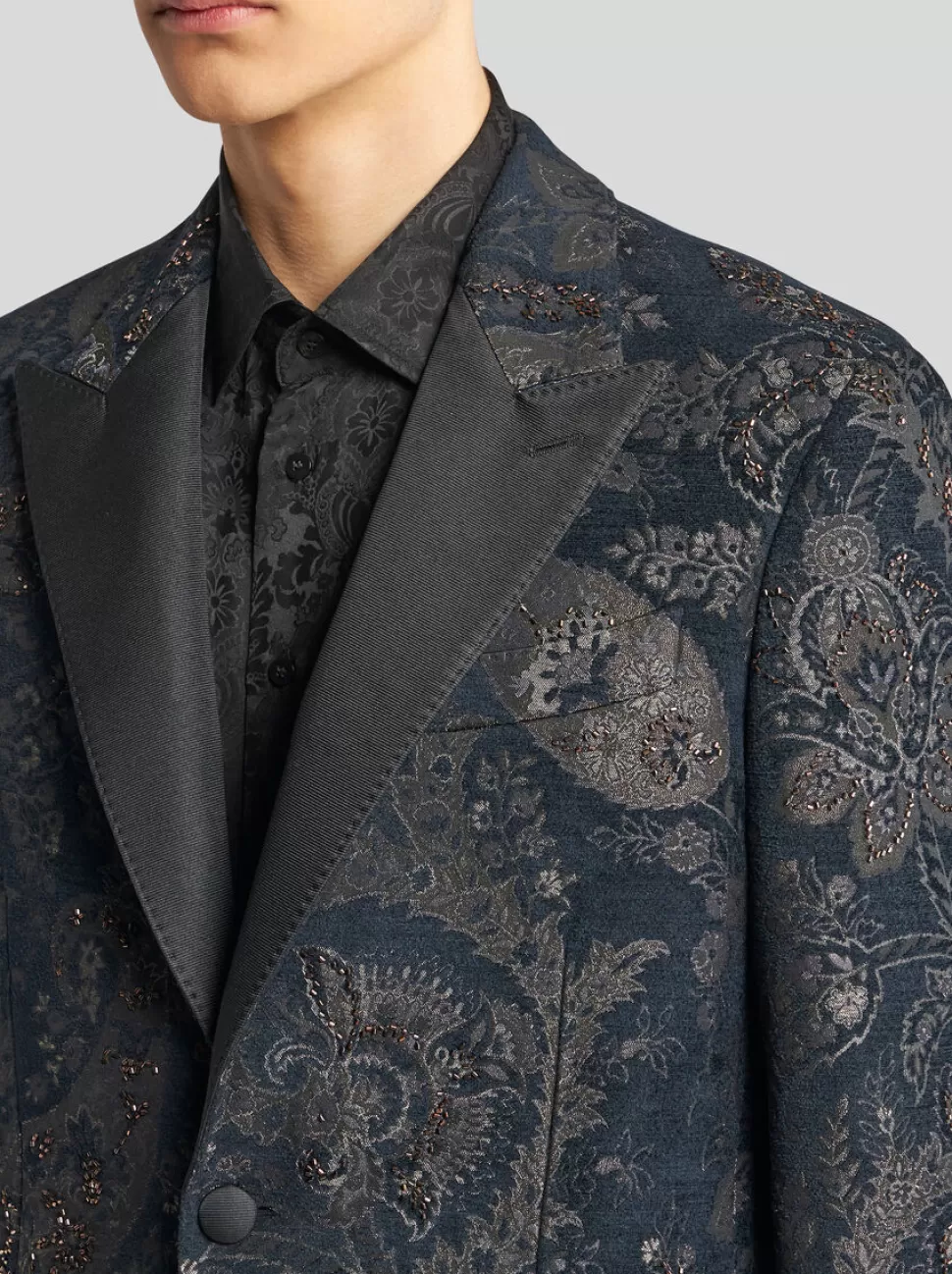 Herren ETRO JACQUARD-BLAZER MIT STICKEREI