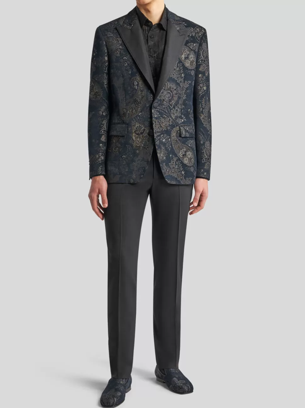 Herren ETRO JACQUARD-BLAZER MIT STICKEREI