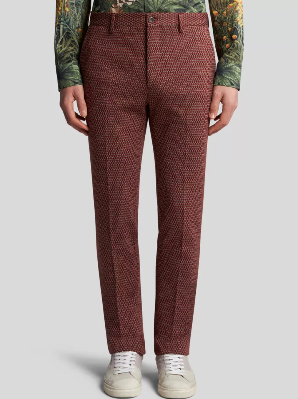 Herren ETRO JACQUARD-HOSE AUS WOLLE UND BAUMWOLLE