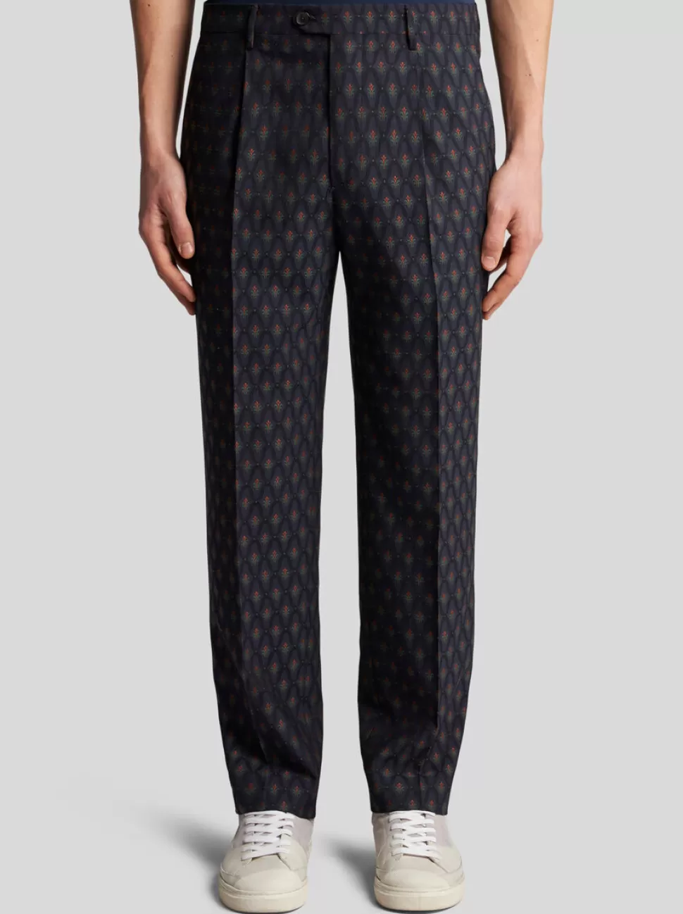 Herren ETRO JACQUARD-HOSE AUS WOLLE UND BAUMWOLLE