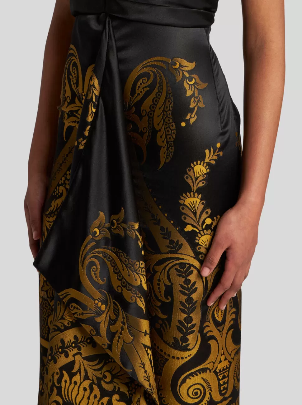 Damen ETRO JACQUARDKLEID MIT DRAPIERUNG