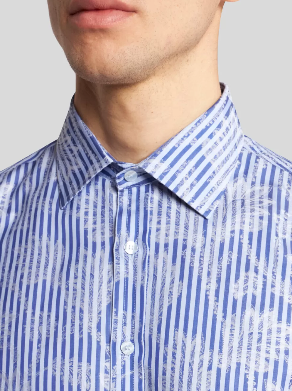 Herren ETRO JACQUARD-STREIFENHEMD