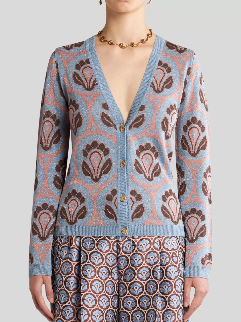 Damen ETRO JACQUARD-STRICKCARDIGAN