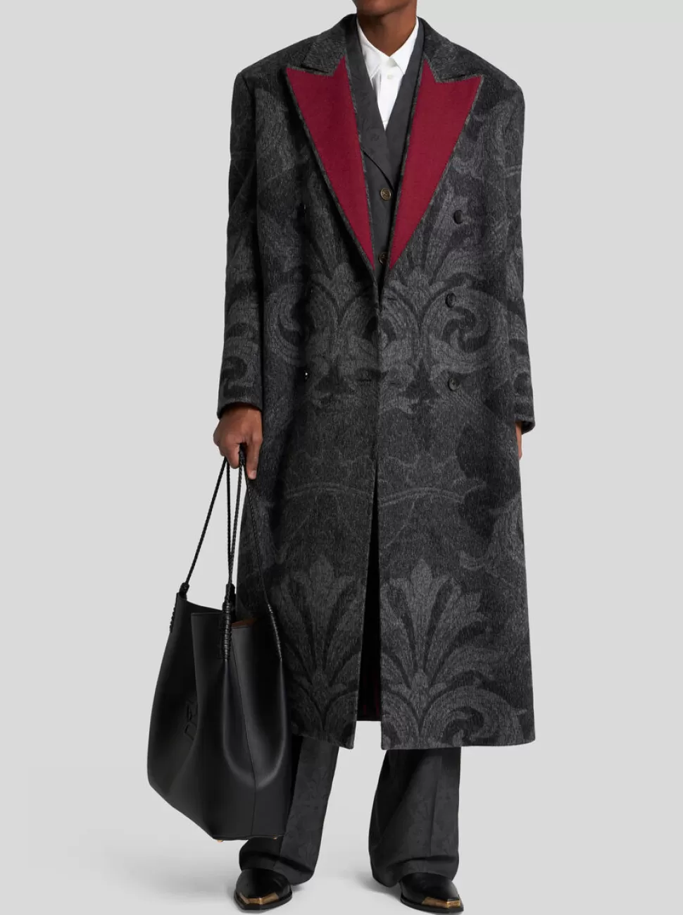 Herren ETRO JACQUARD-WOLLMANTEL