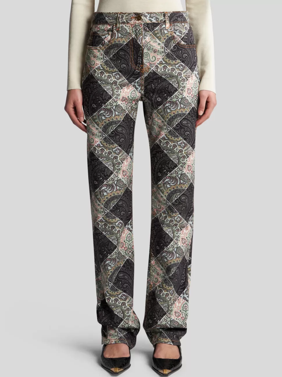 Damen ETRO JEANS MIT PATCHWORK-PAISLEY-PRINT