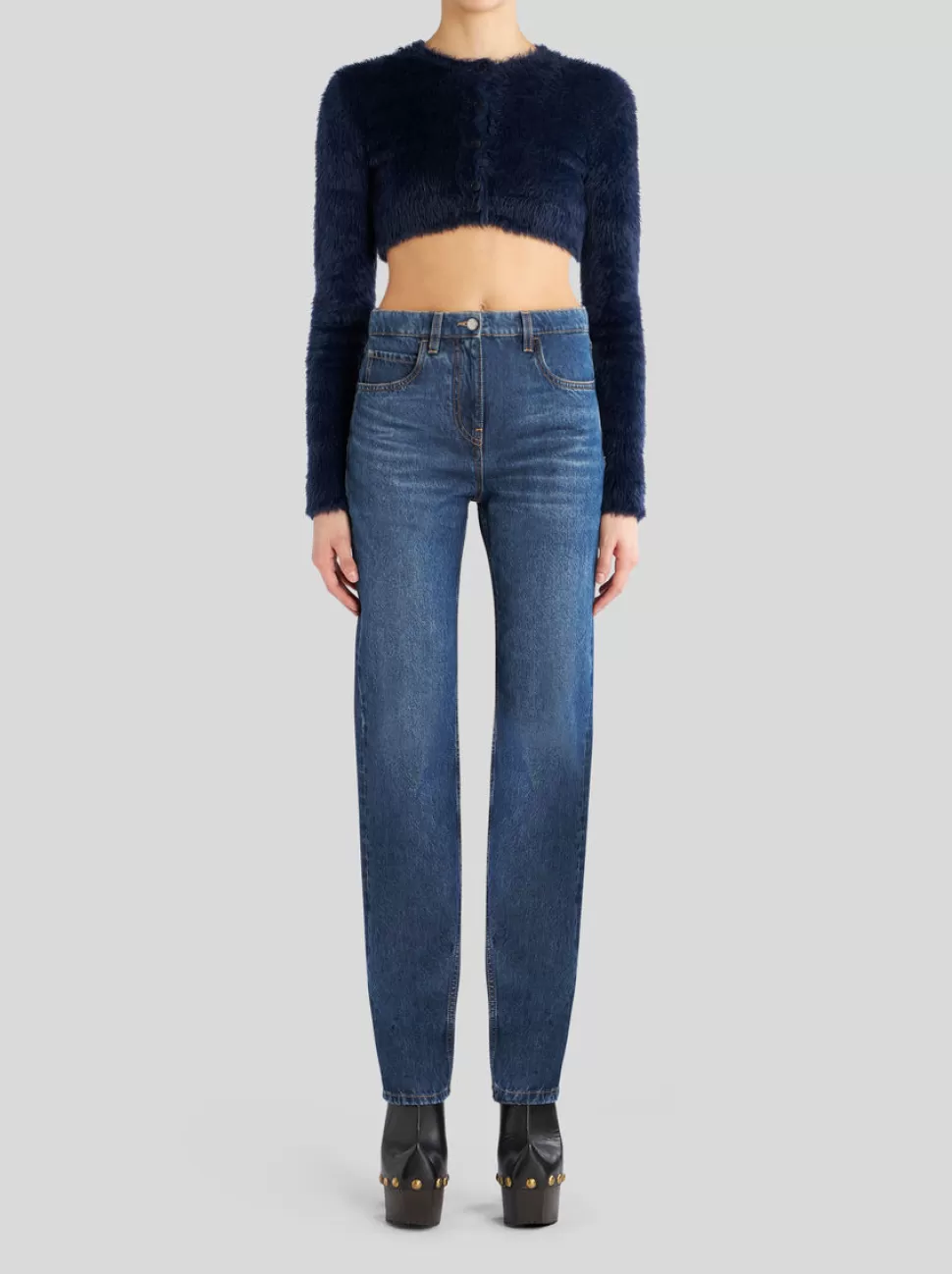 Damen ETRO JEANS MIT STICKEREIEN AUF DEN TASCHEN