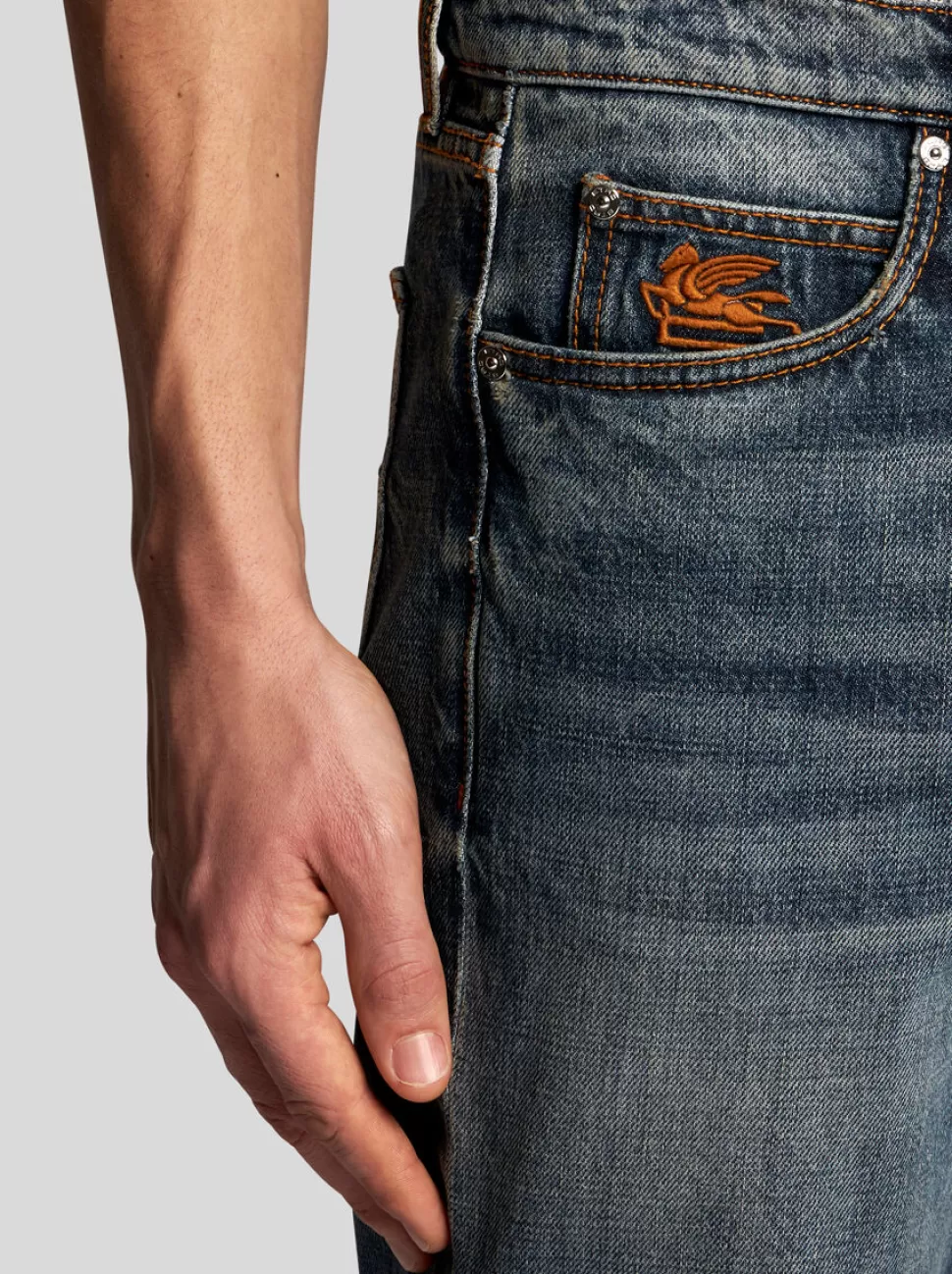 Herren ETRO JEANS MIT VINTAGE-EFFEKT