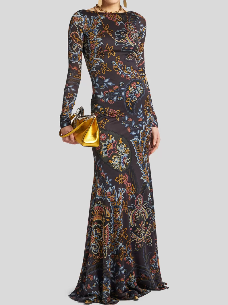 Damen ETRO KLEID AUS JERSEY MIT PAISLEY-PRINT