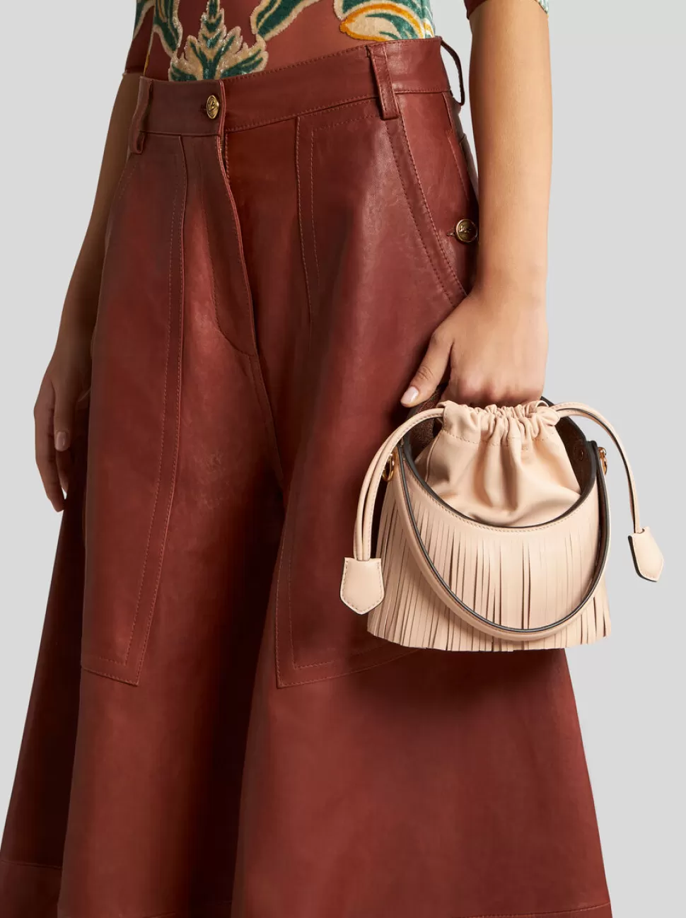 Damen ETRO KLEINE SATURNO TASCHE MIT FRANSEN