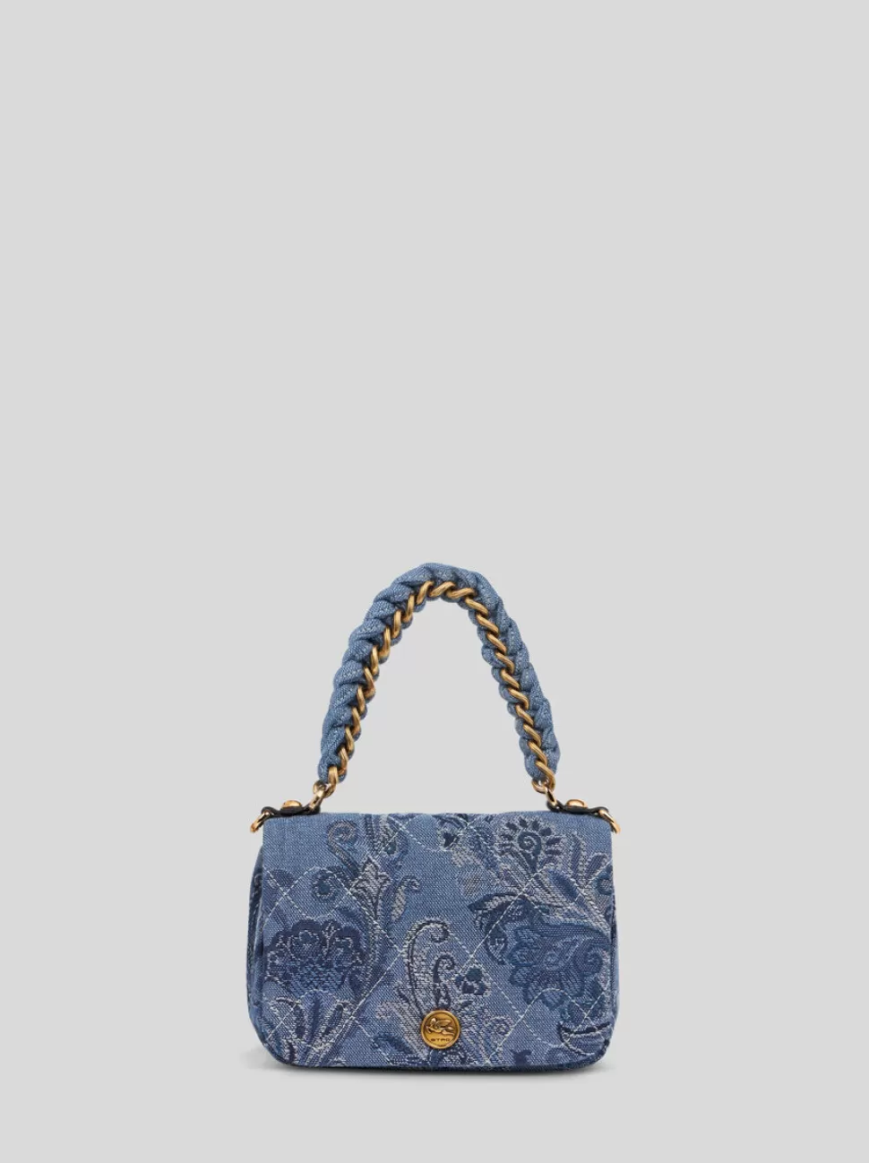 Damen ETRO KLEINE TASCHE BOND AUS JACQUARD-DENIM