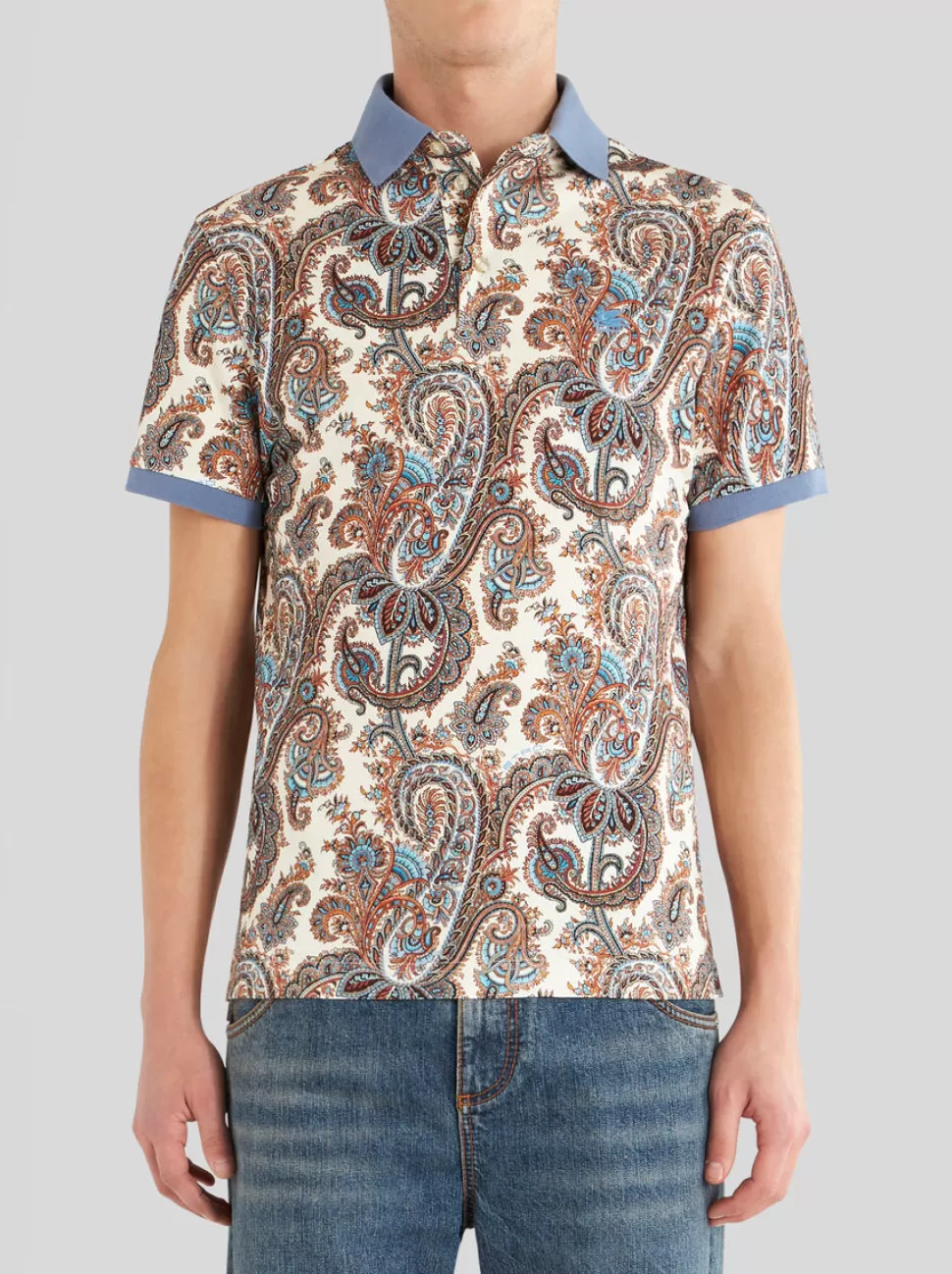 Herren ETRO PAISLEY POLOSHIRT AUS BAUMWOLLE