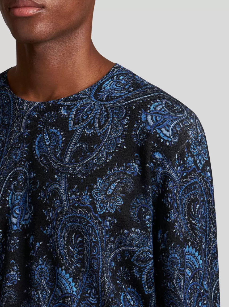 Herren ETRO PAISLEY PULLOVER AUS SEIDE UND KASCHMIR