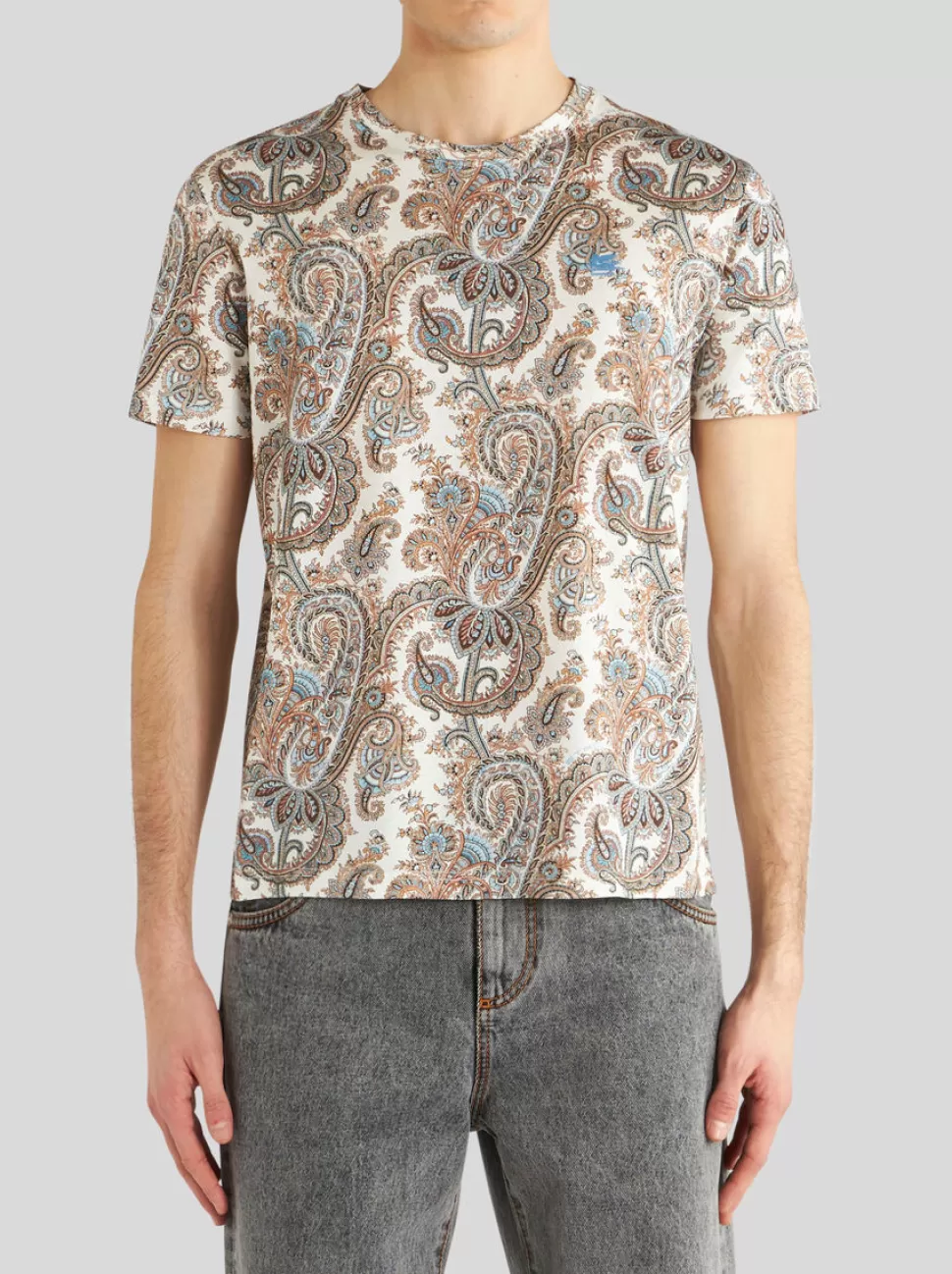 Herren ETRO PAISLEY T-SHIRT AUS BAUMWOLLE