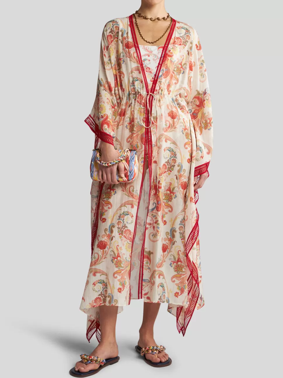 Damen ETRO PAISLEY-KAFTAN AUS BAUMWOLLE UND SEIDE