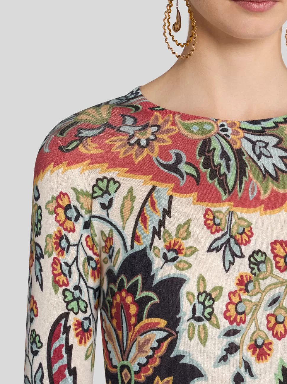 Damen ETRO PAISLEY-PULLOVER AUS KASCHMIR UND SEIDE