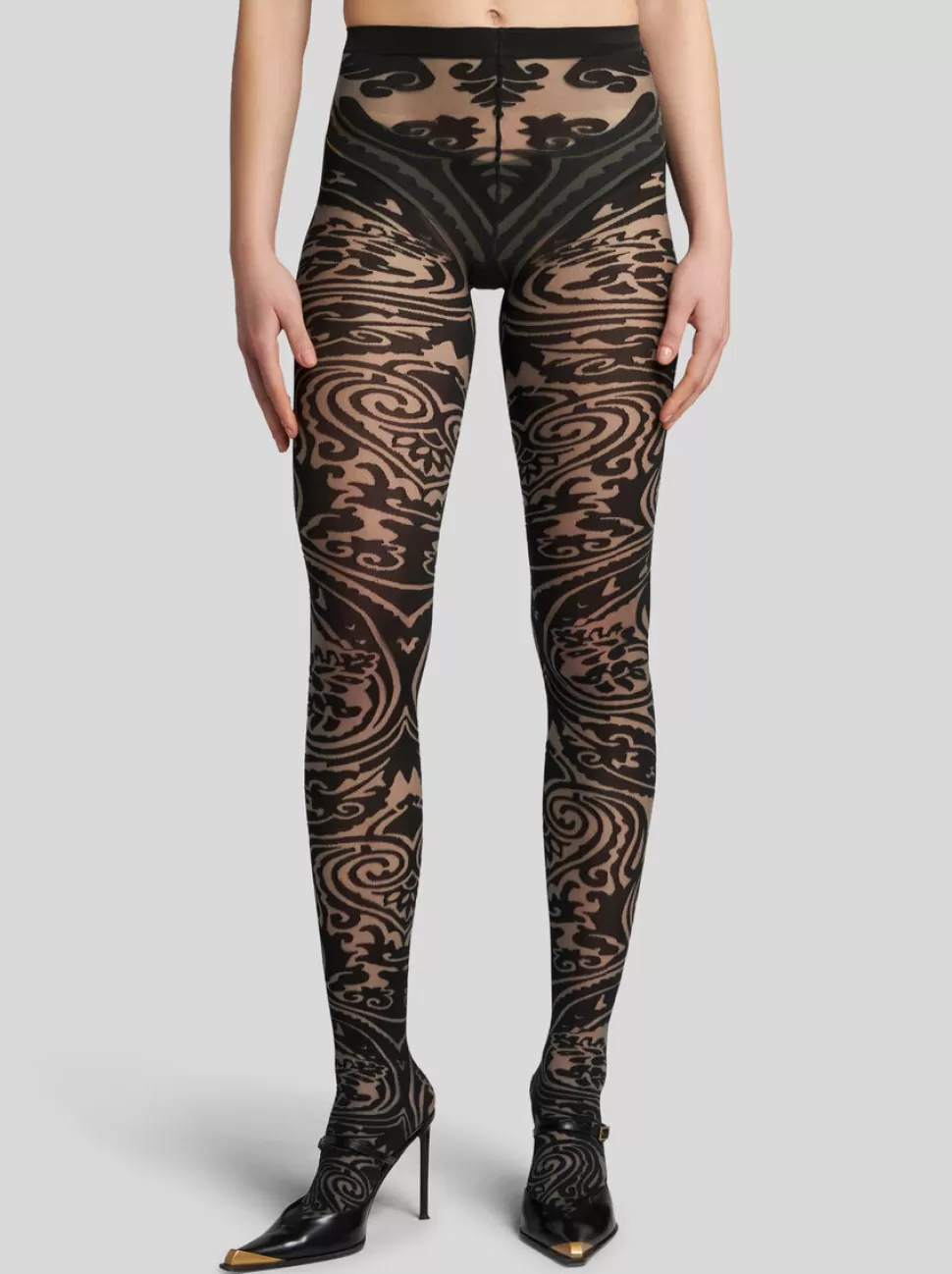 Damen ETRO PAISLEY-TATTOO-STRUMPFHOSE