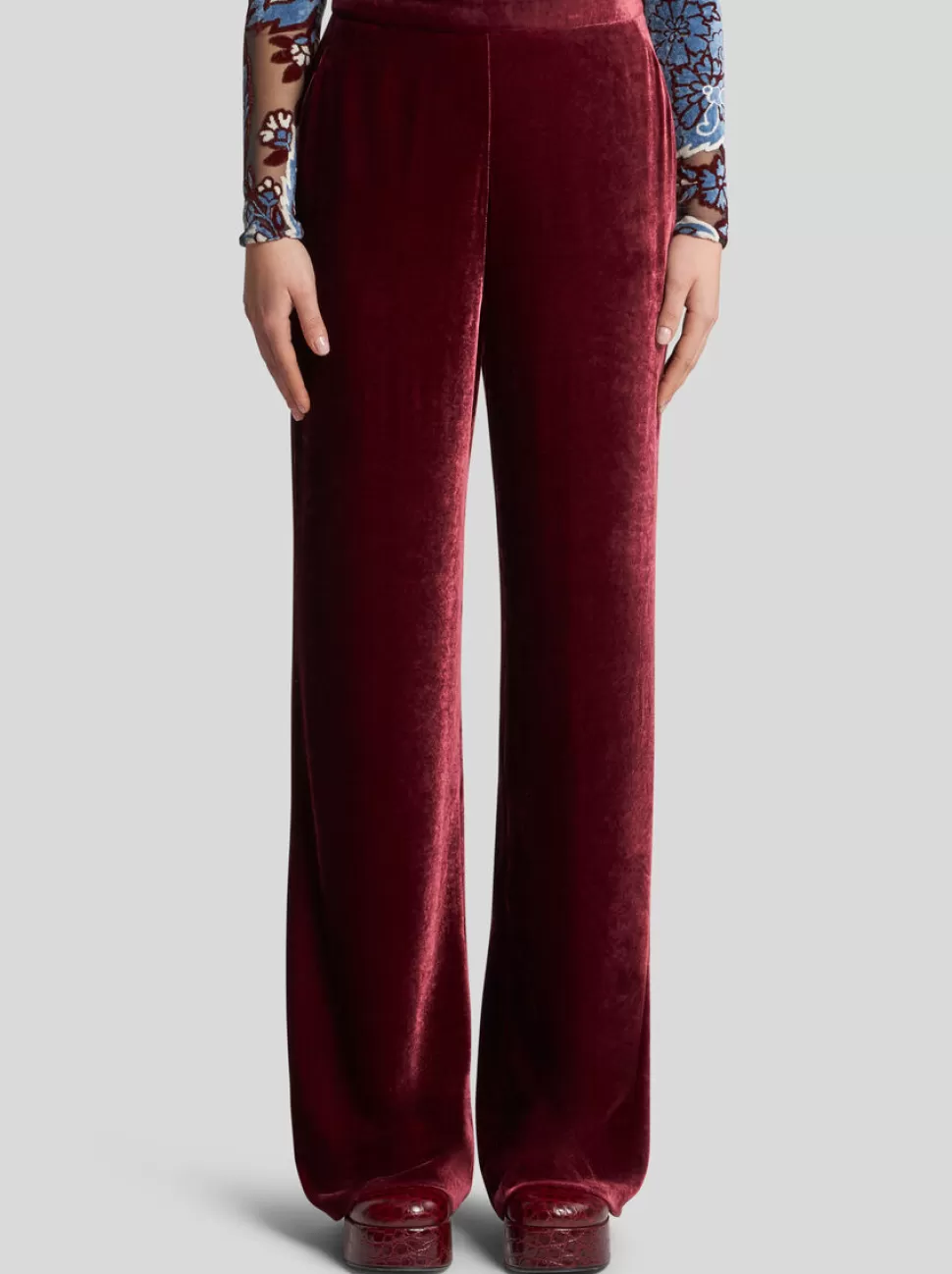 Damen ETRO PALAZZO-HOSE AUS SAMT