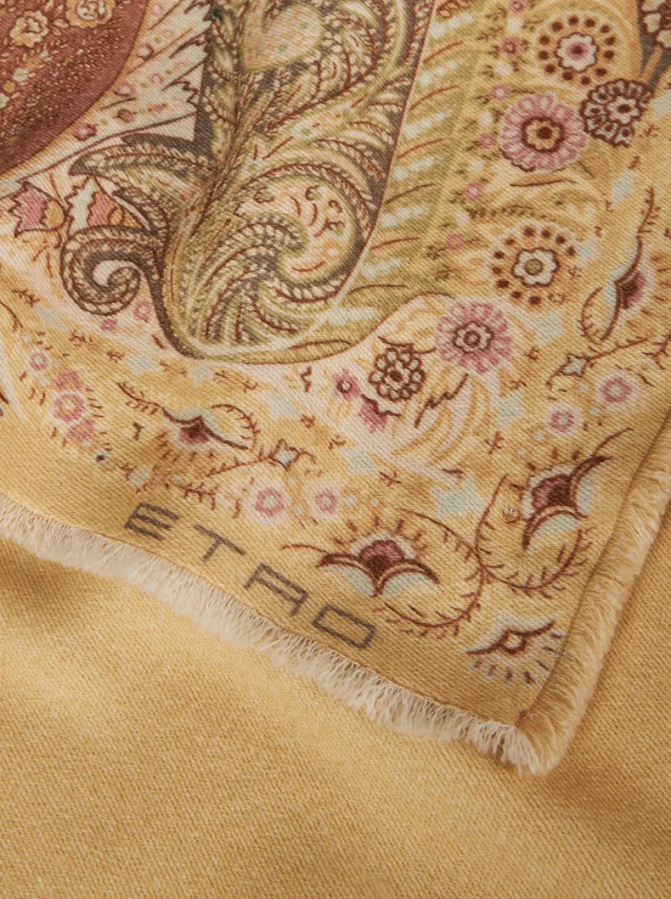 ETRO PLAID AUS WOLLE MIT PAISLEYMUSTER UND BLUMEN