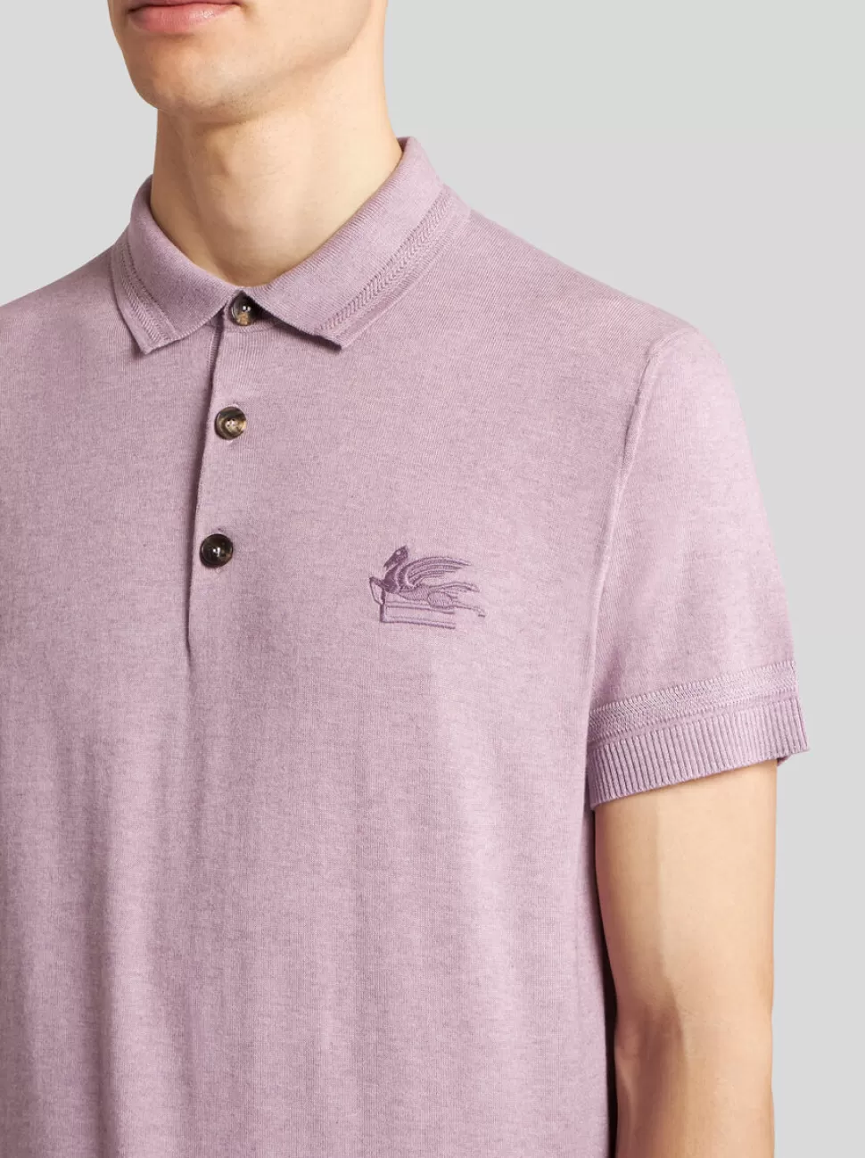 Herren ETRO POLOSHIRT AUS BAUMWOLLE UND KASCHMIR