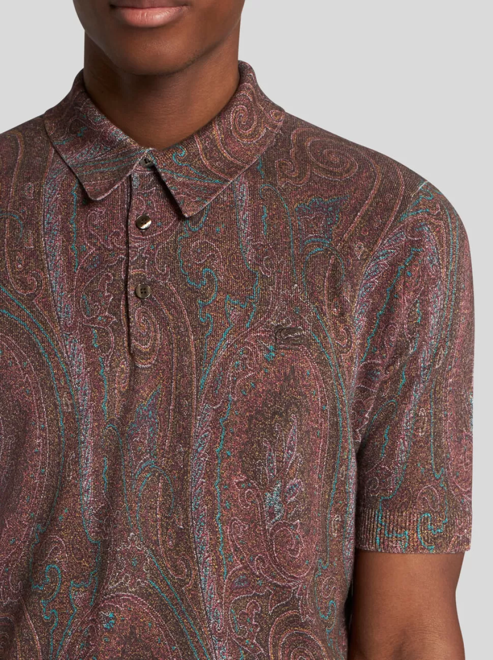 Herren ETRO POLOSHIRT IN STRICK MIT PAISLEY-PRINT