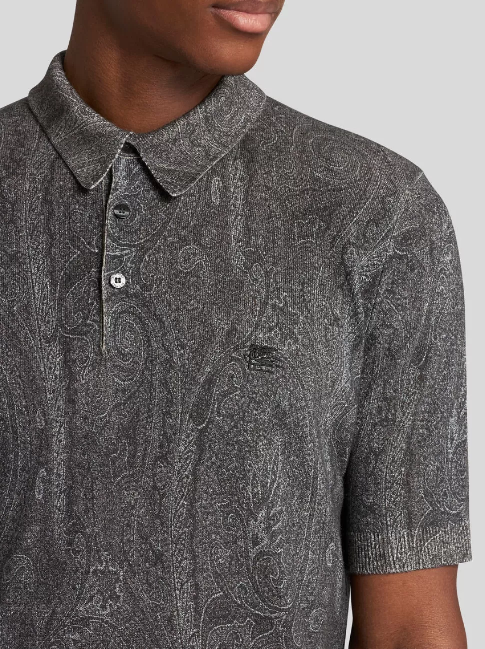 Herren ETRO POLOSHIRT IN STRICK MIT PAISLEY-PRINT