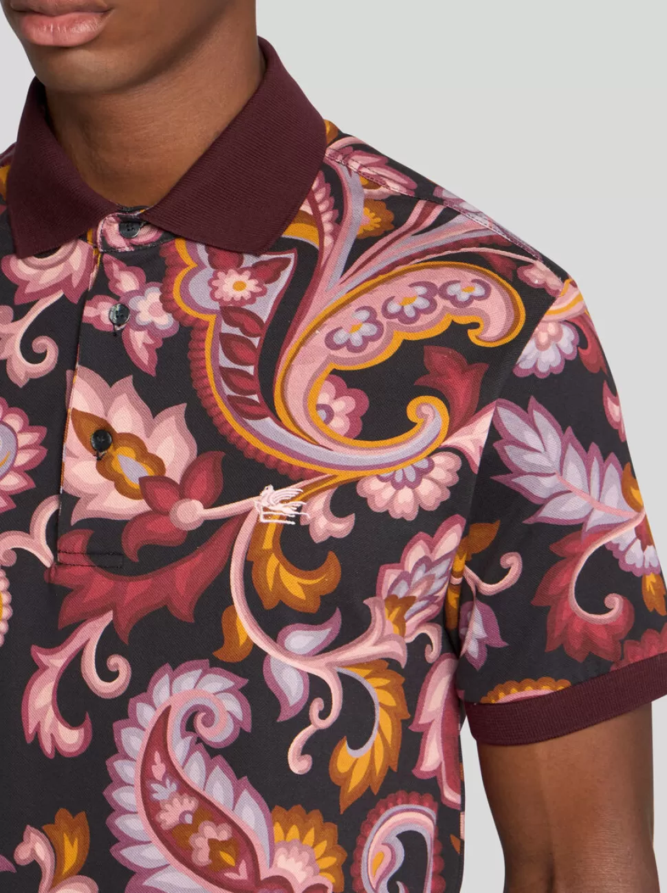 Herren ETRO POLOSHIRT MIT FLORALEM PAISLEYMUSTER