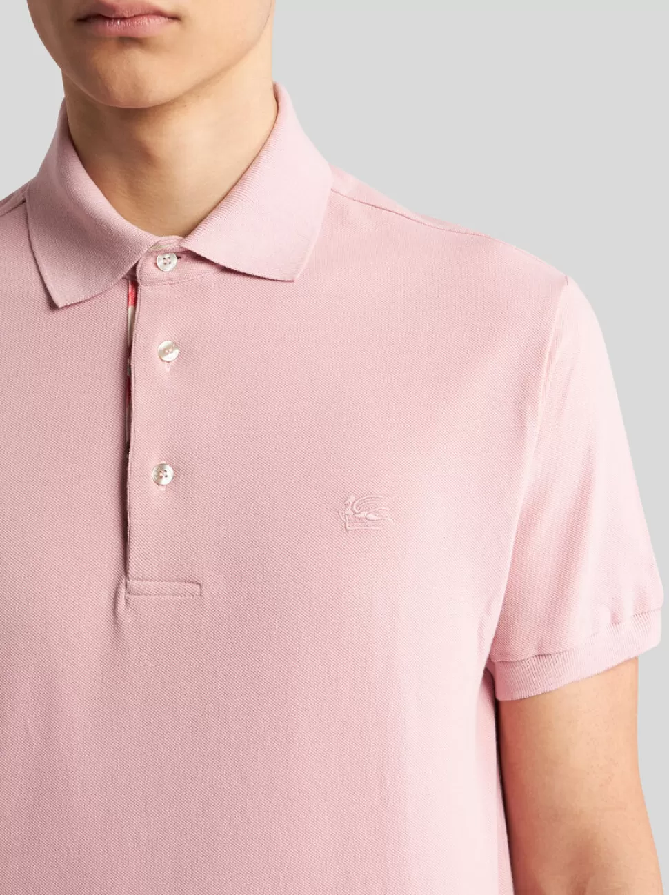 Herren ETRO POLOSHIRT MIT GESTICKTEM PEGASUS