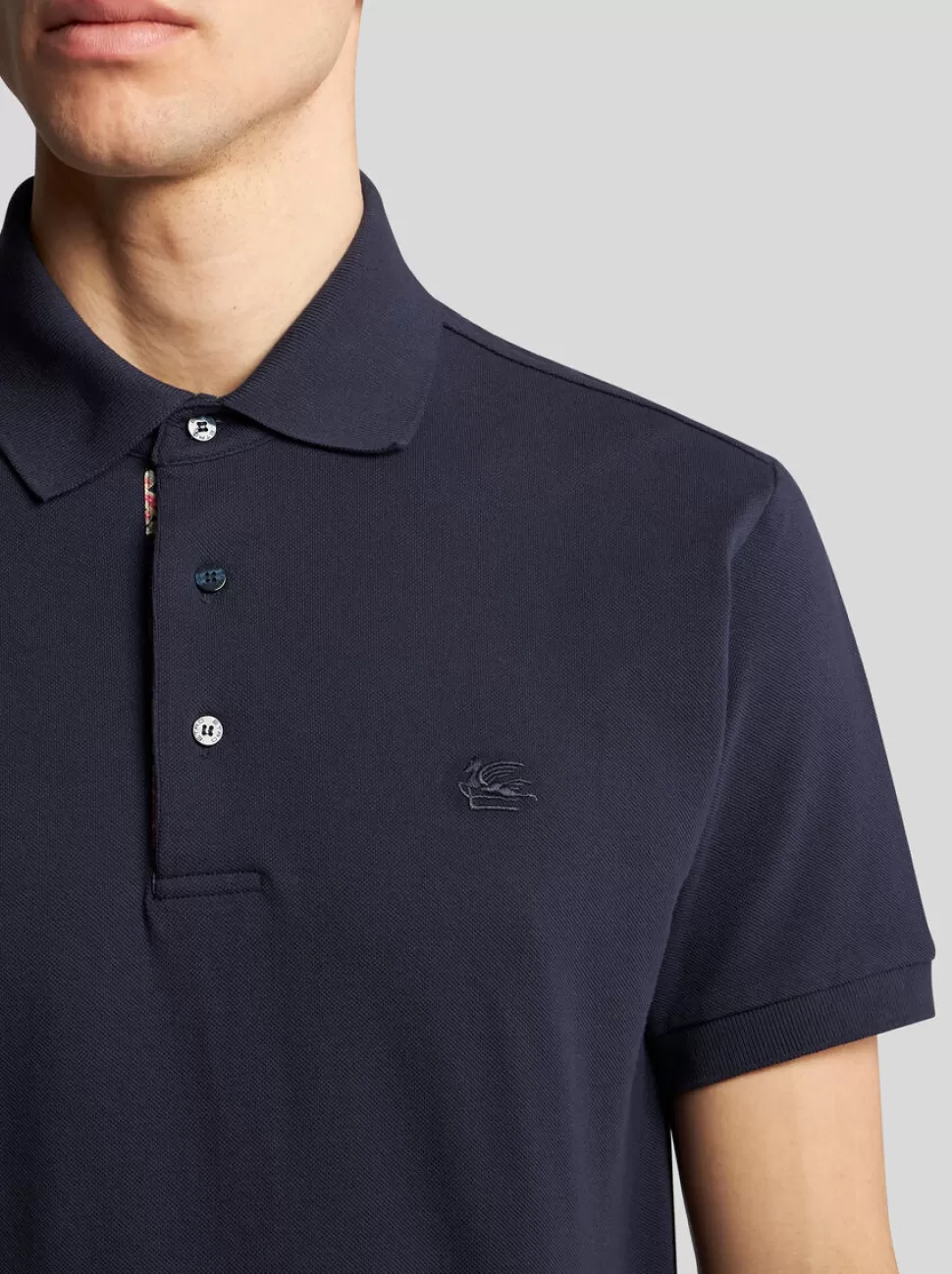 Herren ETRO POLOSHIRT MIT GESTICKTEM PEGASUS