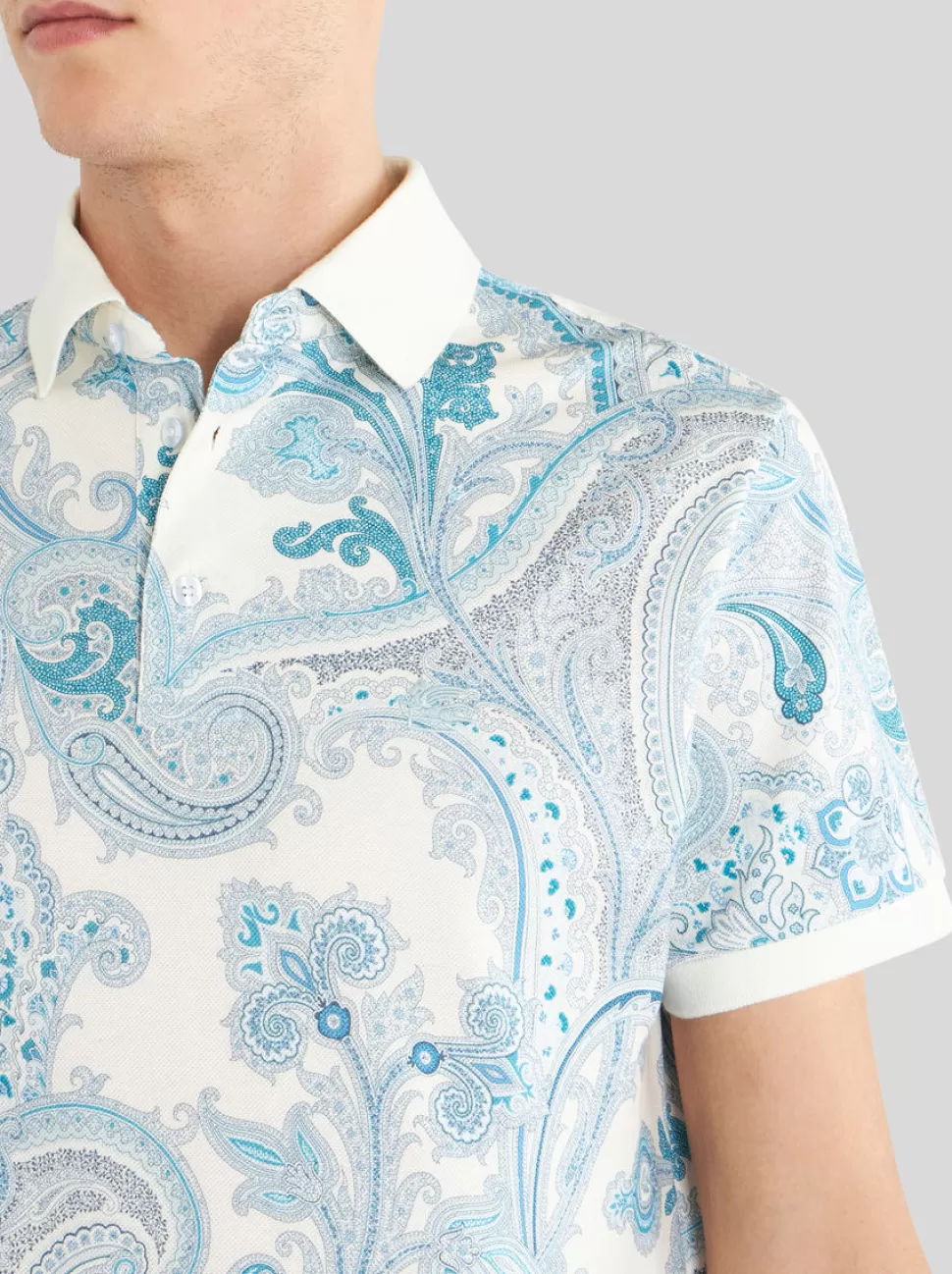 Herren ETRO POLOSHIRT MIT ORNAMENTALEM PAISLEY