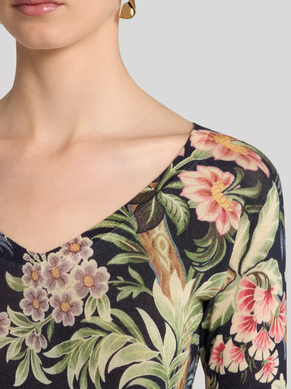 Damen ETRO PULLOVER AUS KASCHMIR UND SEIDE MIT PRINT