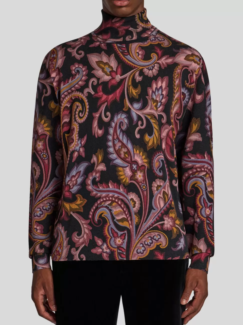 Herren ETRO PULLOVER MIT HOHEM KRAGEN UND PAISLEYMUSTER