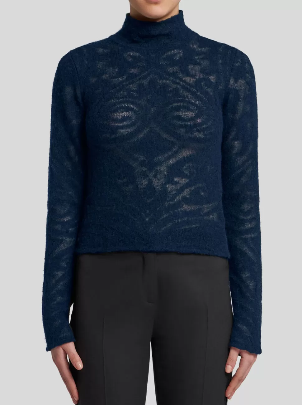 Damen ETRO ROLLKRAGENPULLOVER AUS JACQUARD-STRICK